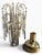 Mid 20th Century Vintage Hollywood Regency Crystal Prism Waterfall Table Lamp | Brass & Faceted Glass For Sale - Image 5 of 6