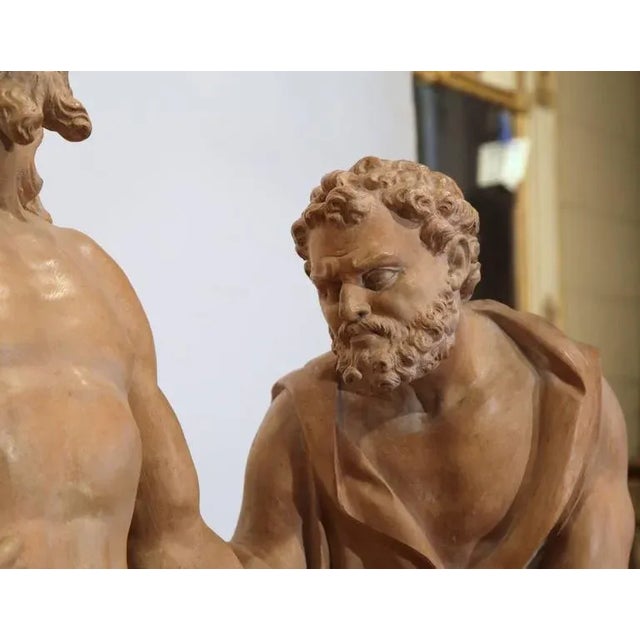 Mid 19th Century 19th Century French Terracotta “Christ Stripped of His Garments” Sculpture For Sale - Image 5 of 10