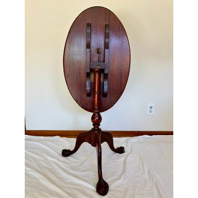 1931 Charak Furniture Co. Tilt Top Mahogany Table — Handmade, Numbered, Excellent Condition For Sale In San Francisco - Image 6 of 7