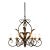 19th Century French Style Hand-Forged Wrought Iron 5-Light Chandelier For Sale