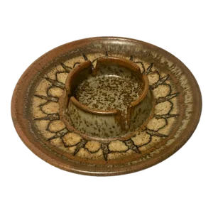 Mid-Century Signed Wishon Harrell California Midcentury Modern Studio Pottery Ashtray