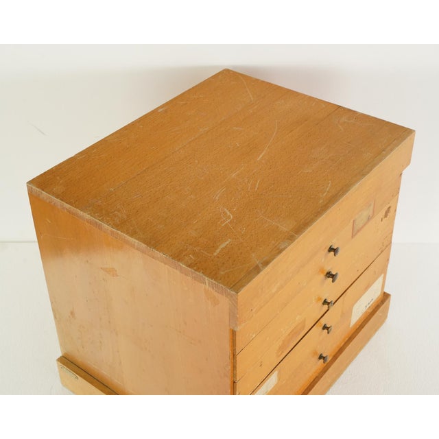 Traditional Vintage French J.M. Paillard Wood Art Supply Display Cabinet For Sale - Image 3 of 16