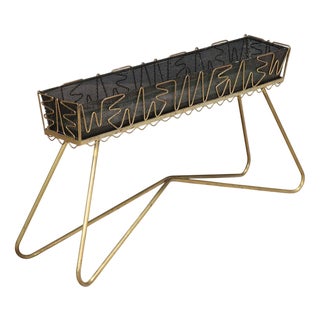 Brass & Enamel Planter, 1950s For Sale