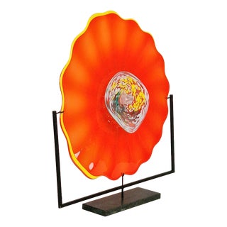 Large Murano Glass Artwork on a Stand, 2000s For Sale