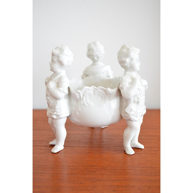 1920s Antique Porcelain Bowl with Cherubs, 1910s For Sale - Image 5 of 10