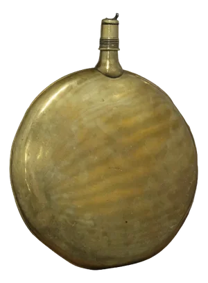 Large Brass Water Bottle, France, 1940s