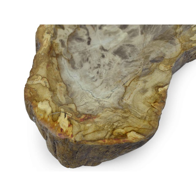 Late 20th Century Carved Solid Stone Bowl With Natural Irregular Shape Accent Dish For Sale - Image 6 of 10