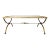 Curule Gilt Iron Coffee Table With Antiqued Mirror Top by Miamar Home For Sale