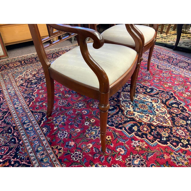 Brown Pair of Late 20th Century Regenecy Style Arm Chairs For Sale - Image 8 of 12