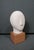 Cycladic-Style Modernist Bisque Ceramic Head Sculpture on Wooden Base For Sale - Image 4 of 10