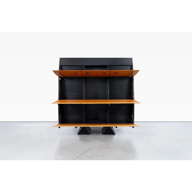 Architectural French Modern Storage Cabinet by Jean-Louis Godivie For Sale - Image 9 of 12