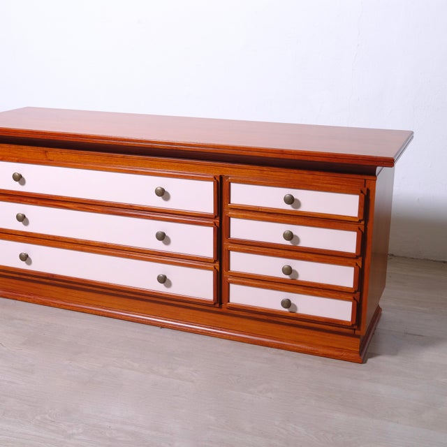 Vintage Wooden Chest of Drawers, Italy, 1970s For Sale - Image 10 of 18
