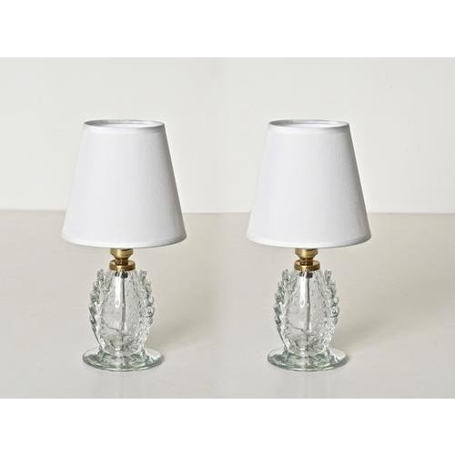 Bullicante Murano Glass Floral Table Lamps from Seguso, Italy, 1950s, Set of 2 For Sale - Image 9 of 16