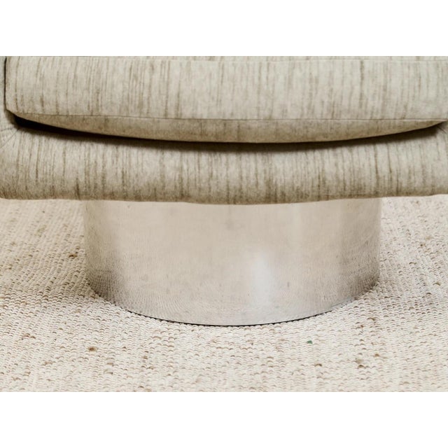 Metal Mid 20th Century Styled After Leon Rosen for Pace Mid Century Chrome Swivel Lounge Chair For Sale - Image 7 of 11
