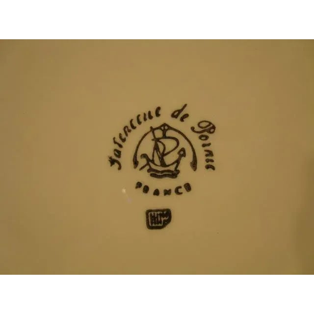 A very nice French faience earthenware plate (Decor Quimper) made by Pornic, Brittany, France. This plate was hand-made...