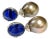 Bochic "Orient" South Sea Pearl & Blue Sapphire Earrings Set 18K Gold&Silver For Sale