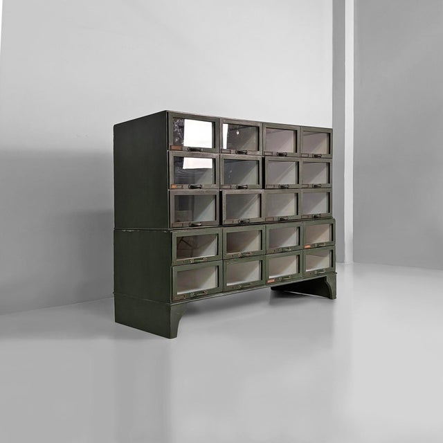 Mid-Century Modern German Dark Green Wooden and Glass Chest of Drawers, 1940s For Sale - Image 17 of 17