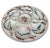 French Majolica oyster plate with flowers circa 1890 signed Longchamp.