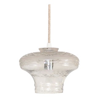 Art Deco Cut Glass Pendant Lamp For Sale