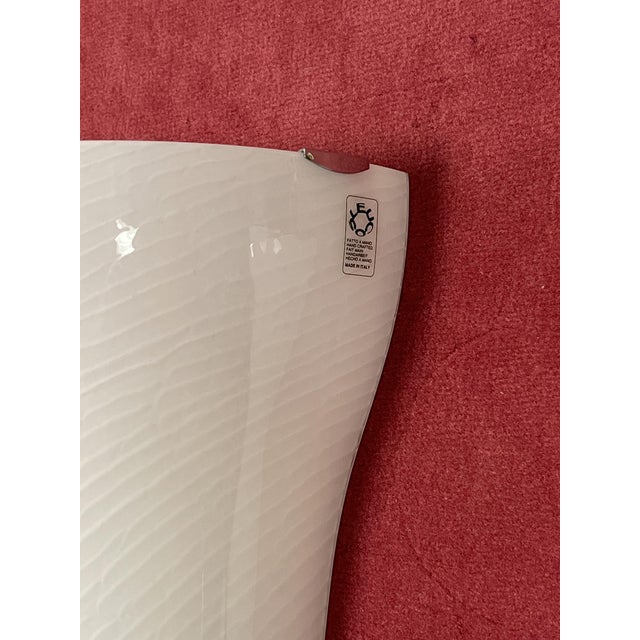 White Large Murano Glass Wall Lamps from Leucos, 1980s, Set of 2 For Sale - Image 8 of 18