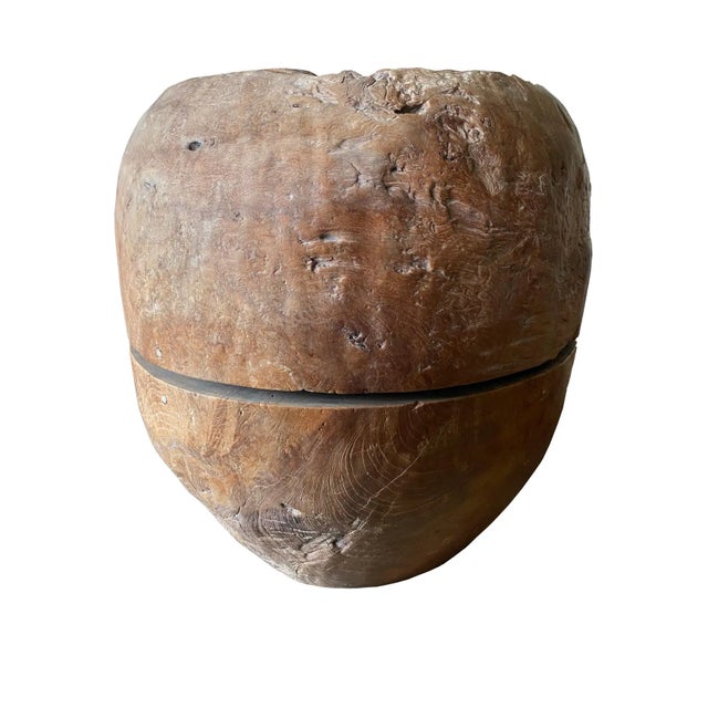 Hand-Crafted Teak Burl Side Table, Organic Design, Indonesia For Sale - Image 9 of 9