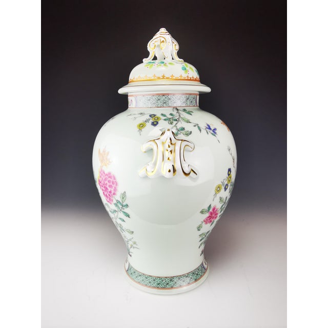 Ceramic Large Lidded Vase with Openwork Handles Kien Long by Haviland for Puiforcat, Limoges, France, Late 20th Century For Sale - Image 7 of 13