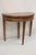 Antique Mahogany Demilune Flip Top Console Game Table With Hidden Drawer For Sale - Image 12 of 13