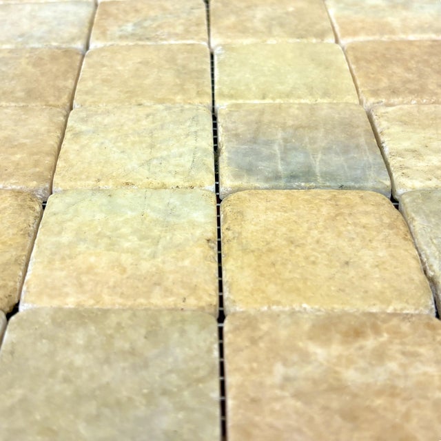 Mediterranean Rosa Crystal Marble Honed & Tumbled 2" X 2" Mosaic For Sale - Image 3 of 4