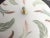 Lovely 1940s Art Nouveau frosted matte glass ceiling light reverse painted with swirling green leaves and flowers, coppery...