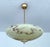 Modern Art Deco Pendant Light in Ivory Marble Glass, 1930s For Sale - Image 3 of 18