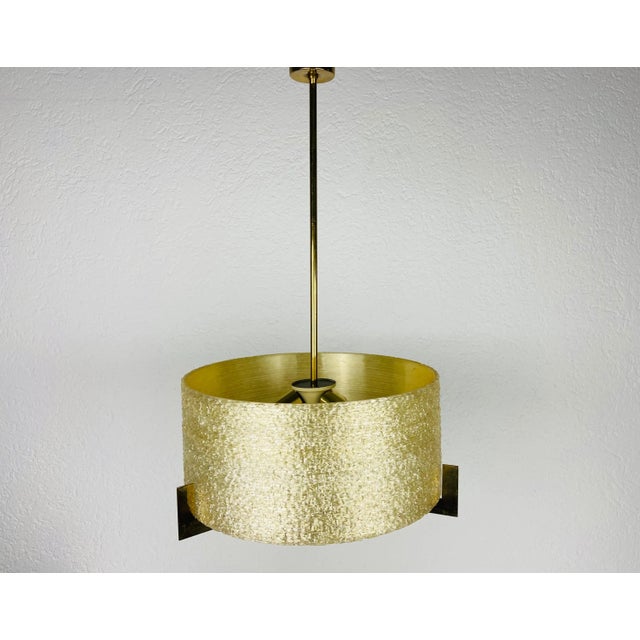 Mid-Century Brass Chandelier from Kaiser, 1960s For Sale - Image 10 of 12