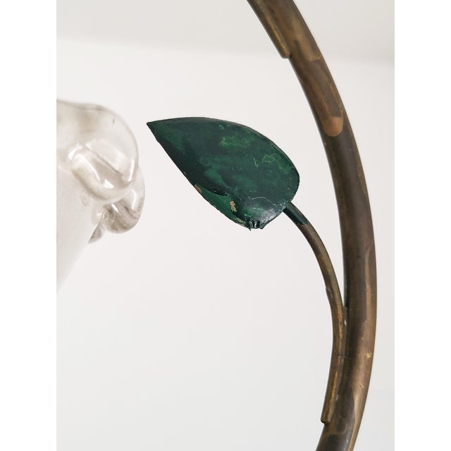 Mid-Century Murano Glass and Brass Pendant attributed to Barovier & Toso, 1950s For Sale - Image 18 of 18