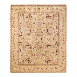 Mogul, One-of-a-Kind Hand-Knotted Area Rug in Green, 8' 1" x 9' 10" For Sale
