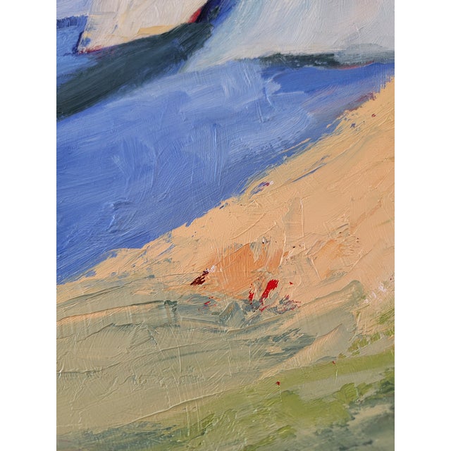 Cliffside 3, Mixed Media Expressionist Seascape Landscape Oil Painting For Sale - Image 13 of 14