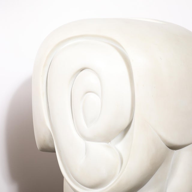 Stone Mid-Century White Marble Amorphic Sculpture Entitled 'In the Beginning' by Katz For Sale - Image 7 of 11