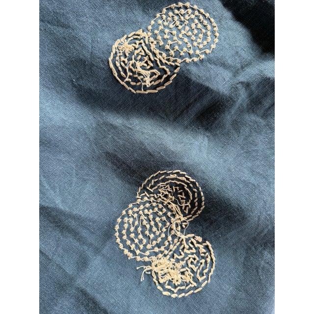 Blue Single Chelsea Textiles Curtain Panel For Sale - Image 8 of 8