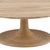 Contemporary Modern Round Travertine & Cane Coffee Table For Sale - Image 3 of 4