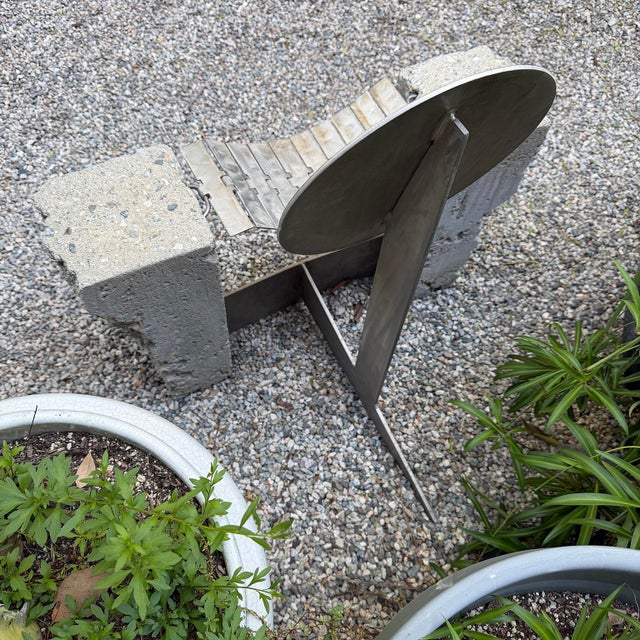 Sculpture Materials 20th Century Brutalist Modernist Concrete and Metal Lounge Chairs For Sale - Image 7 of 18