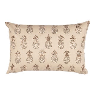 Schumacher Piña Cove Indoor/Outdoor Pillow 18" x 12" in Coconut For Sale