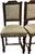 Set of 2 chairs - East Lake Victorian Dining chairs. Hand carved wood frames, with distinctive barley twist legs and rich...