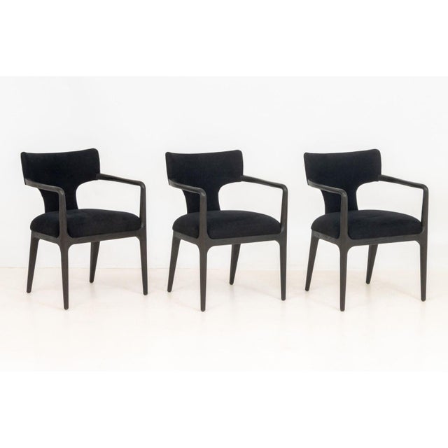 Early 21st Century Restoration Hardware Black Dining Chairs, 6 For Sale - Image 5 of 13
