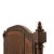 A Classical polished veneered and crossbanded King size bed, the arched headboard of three crossbanded panels flanked by...