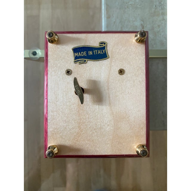 Violet Late 20th Century Reuge 6257 Violet Stained Wooden Music and Jewelry Box For Sale - Image 8 of 9