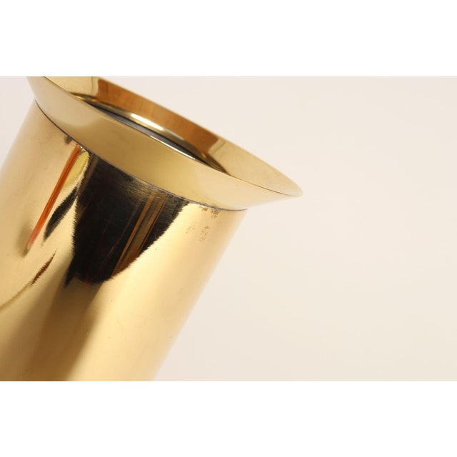 Italian Modern Brass-Plated Steel and Teak Cocktail Pitcher and Stirrer/Spoon For Sale - Image 12 of 18