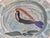 An exquisite shiny polychrome print of Picasso Vallauris ceramic plate depicting a bird in blue. The color print is...
