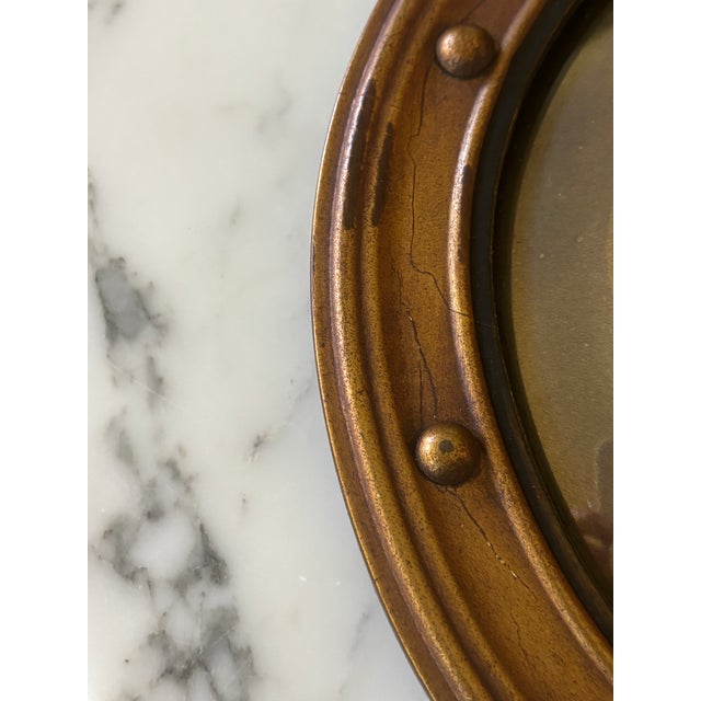 Small Scale Antique Federal Revival Giltwood Eagle Convex Bullseye Mirror (#1 of 2 Listed) For Sale - Image 16 of 17