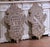 This elegant pair of antique painted wood heraldic shield panels was crafted in Italy circa 1920 and was intended as...