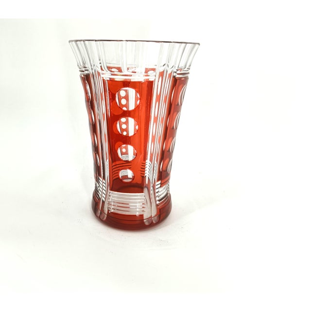 Crystal Vase attributed to Val Saint Lambert, 1960s For Sale - Image 6 of 11