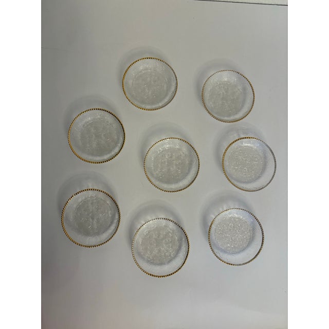 These condiment dishes by Jeanette Sandwich were made in the 1950's. They are 3.25" by 3.25" wide and deep and stand at...