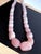 2020s Large Rose Quartz Statement Necklace | Knotted Silk Cord | 304 Stainless Steel Clasp | Luxe Pink Gemstone Beaded Necklace For Sale - Image 5 of 17